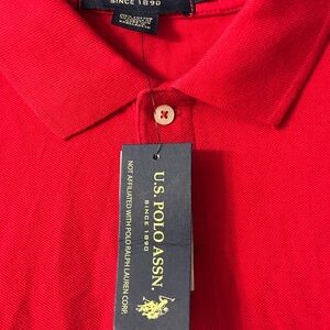 U.S. Polo Assn. Vibrant Red Polo Shirt - Preppy - NEW WITH TAGS